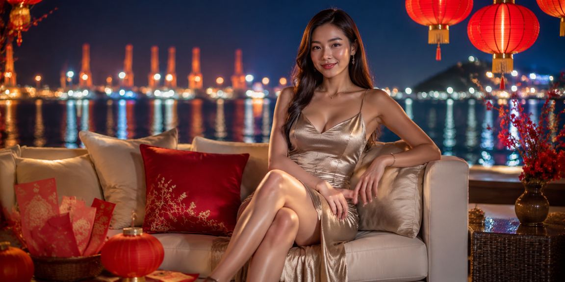 Không khí lễ hội tại Vũng Tàu với đèn lồng và phong bì đỏ trong sự kiện trực tuyến